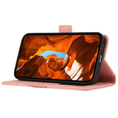 ABEEL For Samsung Galaxy A06 Case PU Leather Folio Stand View RFID Blocking Phone Cover