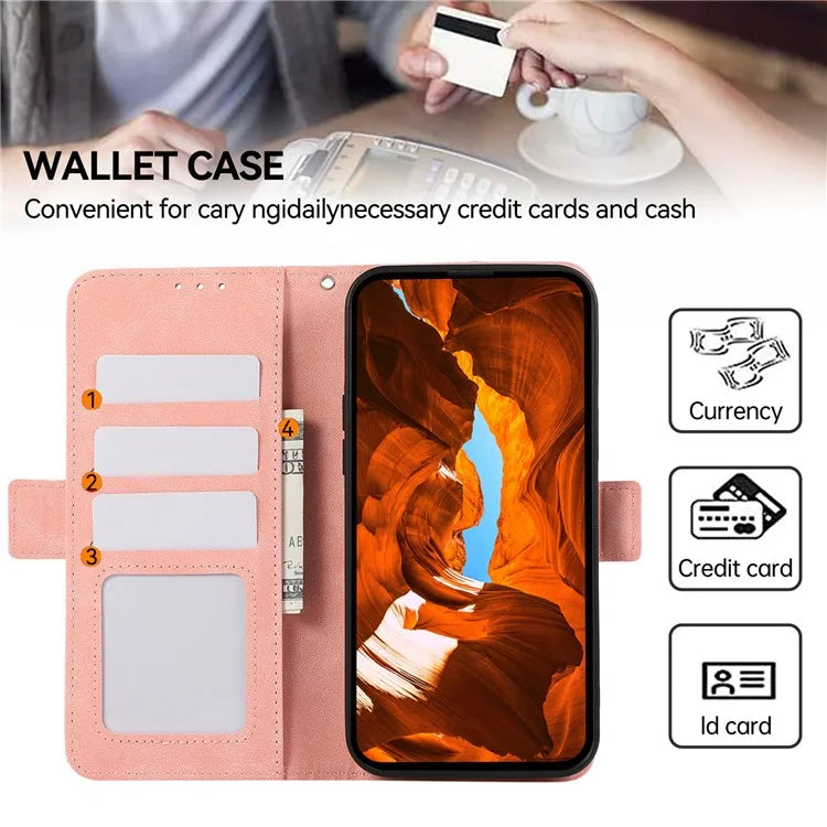 ABEEL For Samsung Galaxy A06 Case PU Leather Folio Stand View RFID Blocking Phone Cover