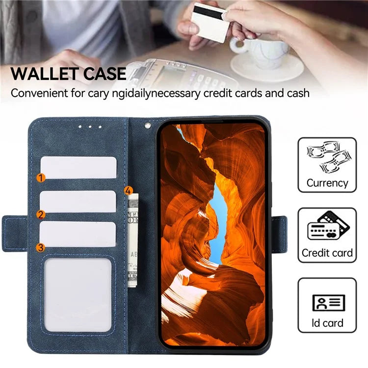 ABEEL For Samsung Galaxy A06 Case PU Leather Folio Stand View RFID Blocking Phone Cover