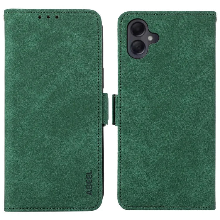 ABEEL For Samsung Galaxy A06 Case PU Leather Folio Stand View RFID Blocking Phone Cover