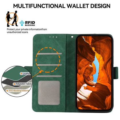 ABEEL For Samsung Galaxy A06 Case PU Leather Folio Stand View RFID Blocking Phone Cover
