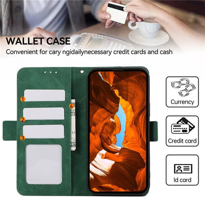 ABEEL For Samsung Galaxy A06 Case PU Leather Folio Stand View RFID Blocking Phone Cover