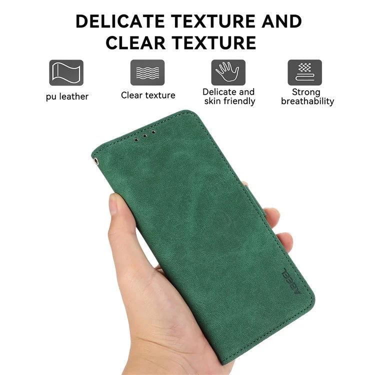 ABEEL For Samsung Galaxy A06 Case PU Leather Folio Stand View RFID Blocking Phone Cover