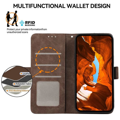 ABEEL For Samsung Galaxy A06 Case PU Leather Folio Stand View RFID Blocking Phone Cover