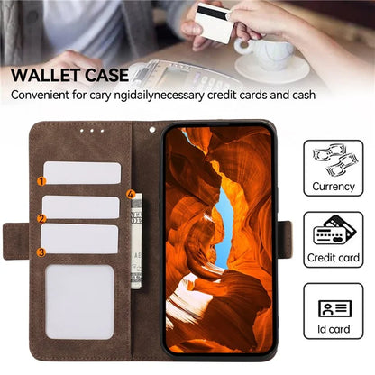 ABEEL For Samsung Galaxy A06 Case PU Leather Folio Stand View RFID Blocking Phone Cover