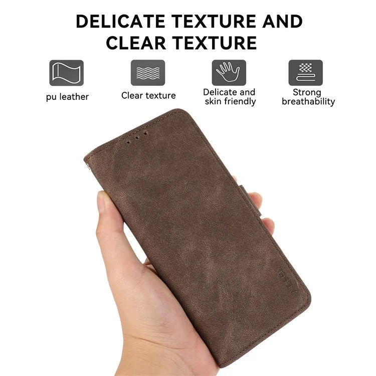 ABEEL For Samsung Galaxy A06 Case PU Leather Folio Stand View RFID Blocking Phone Cover