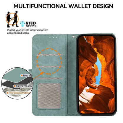 ABEEL For Samsung Galaxy A06 Case Color Splicing Leather Flip Phone Cover RFID Blocking