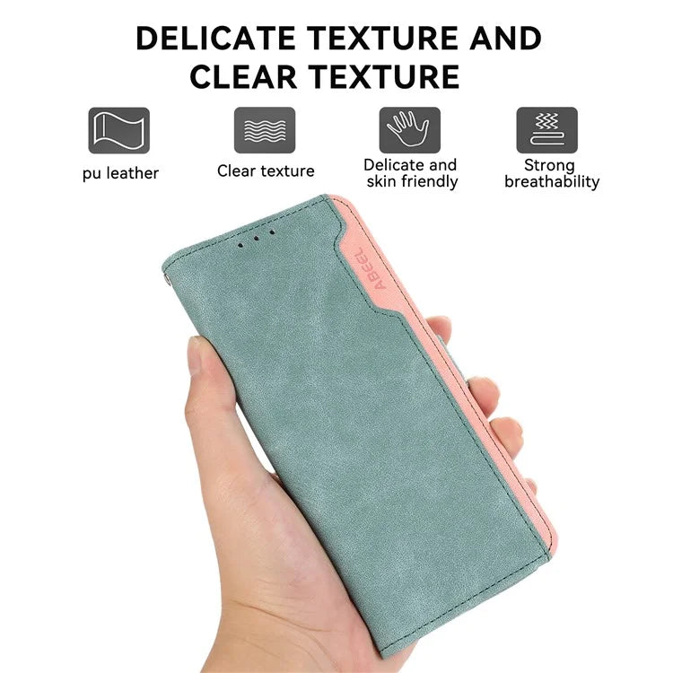ABEEL For Samsung Galaxy A06 Case Color Splicing Leather Flip Phone Cover RFID Blocking