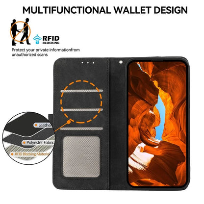 ABEEL For Samsung Galaxy A06 Case Color Splicing Leather Flip Phone Cover RFID Blocking