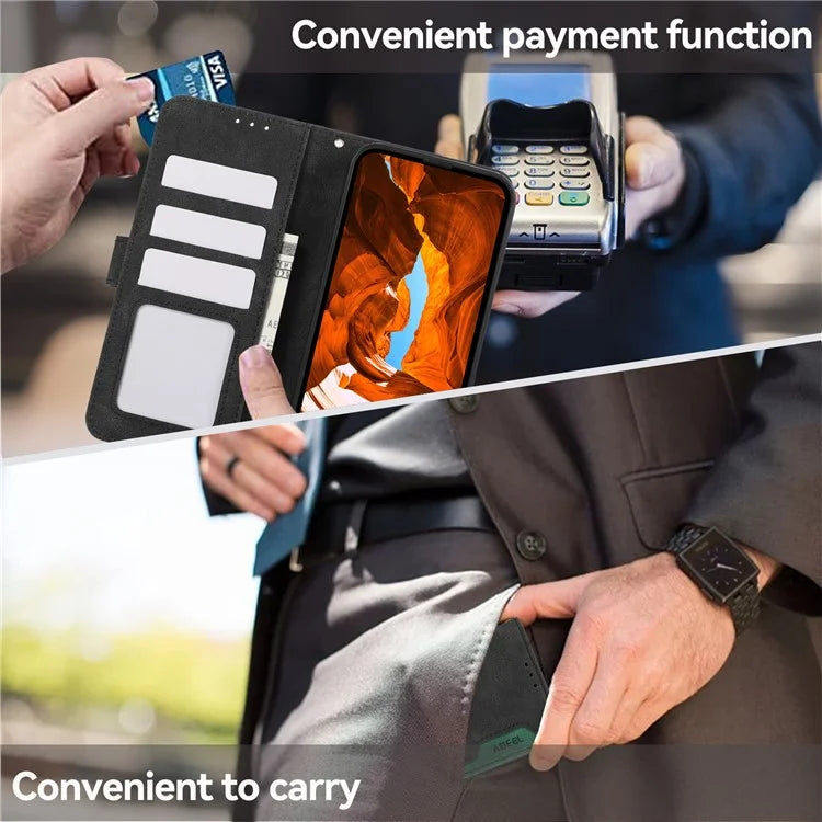 ABEEL For Samsung Galaxy A06 Case Color Splicing Leather Flip Phone Cover RFID Blocking