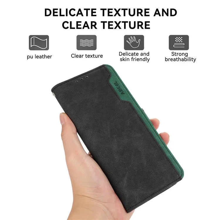 ABEEL For Samsung Galaxy A06 Case Color Splicing Leather Flip Phone Cover RFID Blocking