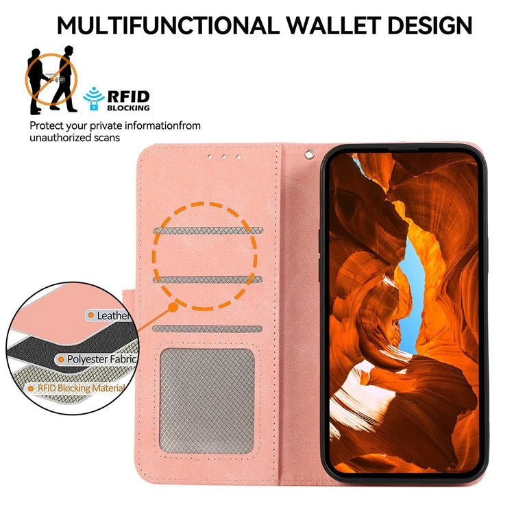 ABEEL For Samsung Galaxy A06 Case Color Splicing Leather Flip Phone Cover RFID Blocking