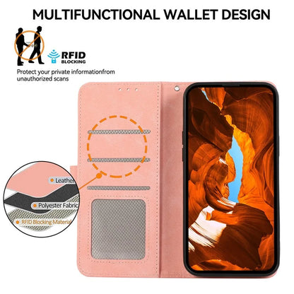ABEEL For Samsung Galaxy A06 Case Color Splicing Leather Flip Phone Cover RFID Blocking