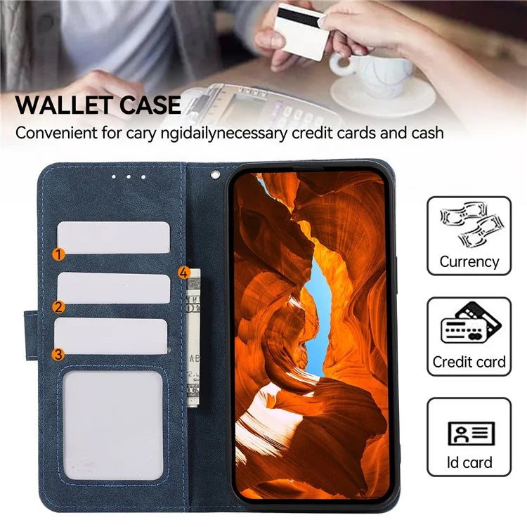 ABEEL For Samsung Galaxy A06 Case Color Splicing Leather Flip Phone Cover RFID Blocking