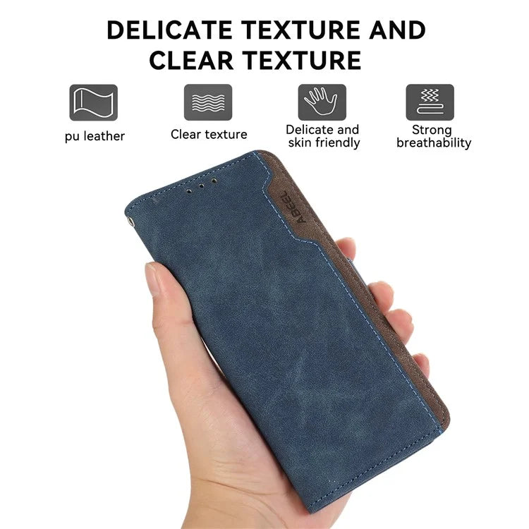 ABEEL For Samsung Galaxy A06 Case Color Splicing Leather Flip Phone Cover RFID Blocking