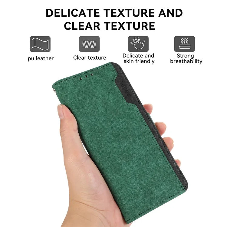 ABEEL For Samsung Galaxy A06 Case Color Splicing Leather Flip Phone Cover RFID Blocking