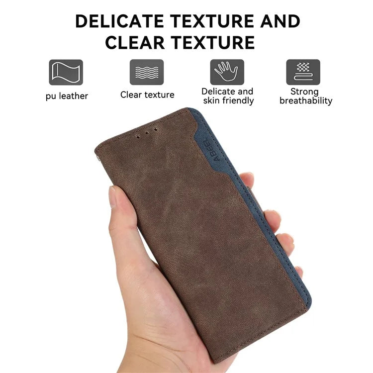 ABEEL For Samsung Galaxy A06 Case Color Splicing Leather Flip Phone Cover RFID Blocking