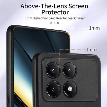 D2 For Xiaomi Poco F6 Pro 5G Retro Case Ring Holder Kickstand Leather+TPU Non-Slip Protective Cover Card Slots