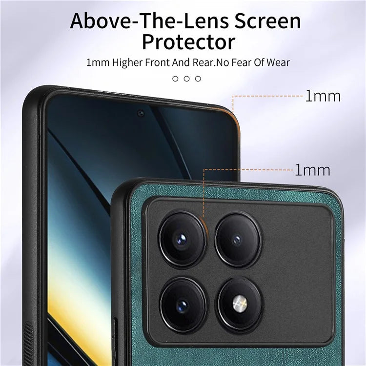 D2 For Xiaomi Poco F6 Pro 5G Retro Case Ring Holder Kickstand Leather+TPU Non-Slip Protective Cover Card Slots
