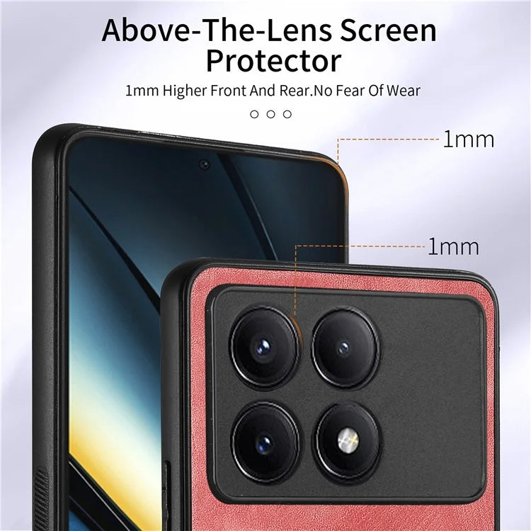 D2 For Xiaomi Poco F6 Pro 5G Retro Case Ring Holder Kickstand Leather+TPU Non-Slip Protective Cover Card Slots