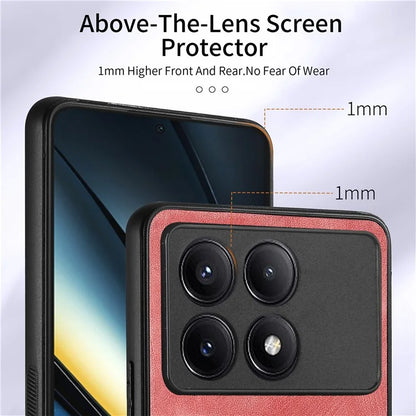 D2 For Xiaomi Poco F6 Pro 5G Retro Case Ring Holder Kickstand Leather+TPU Non-Slip Protective Cover Card Slots