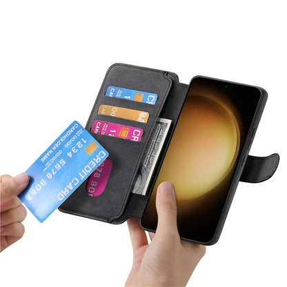 CASENEO MW-03 For Samsung Galaxy S23 Case Wallet Stand Detachable 2-in-1 Leather Phone Cover