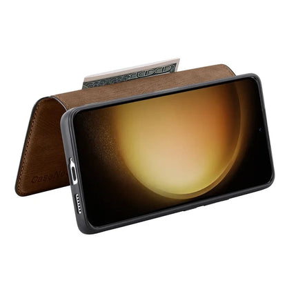 CASENEO MW-03 For Samsung Galaxy S23 Case Wallet Stand Detachable 2-in-1 Leather Phone Cover