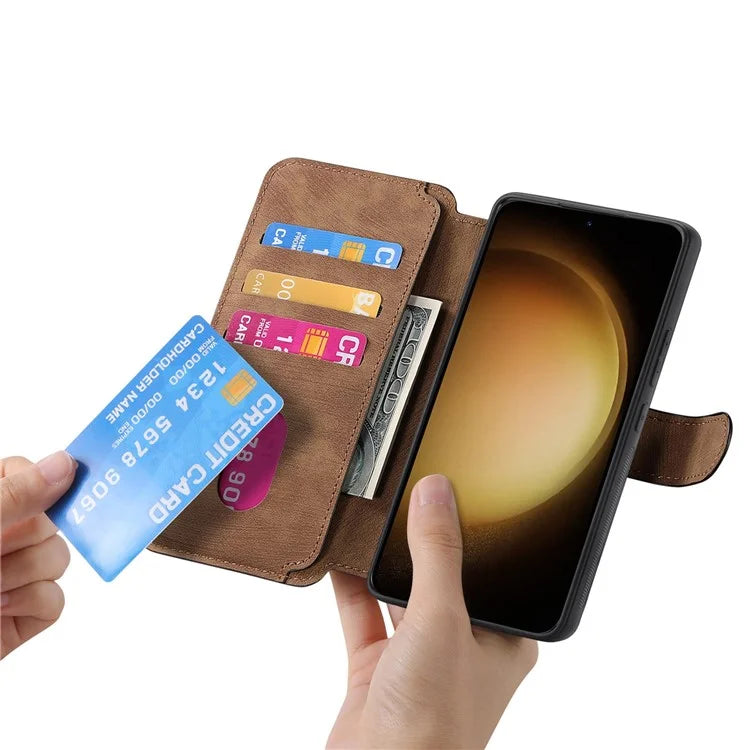 CASENEO MW-03 For Samsung Galaxy S23 Case Wallet Stand Detachable 2-in-1 Leather Phone Cover