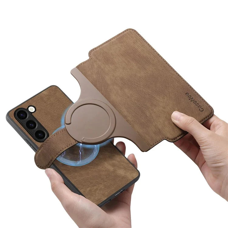 CASENEO MW-03 For Samsung Galaxy S23 Case Wallet Stand Detachable 2-in-1 Leather Phone Cover