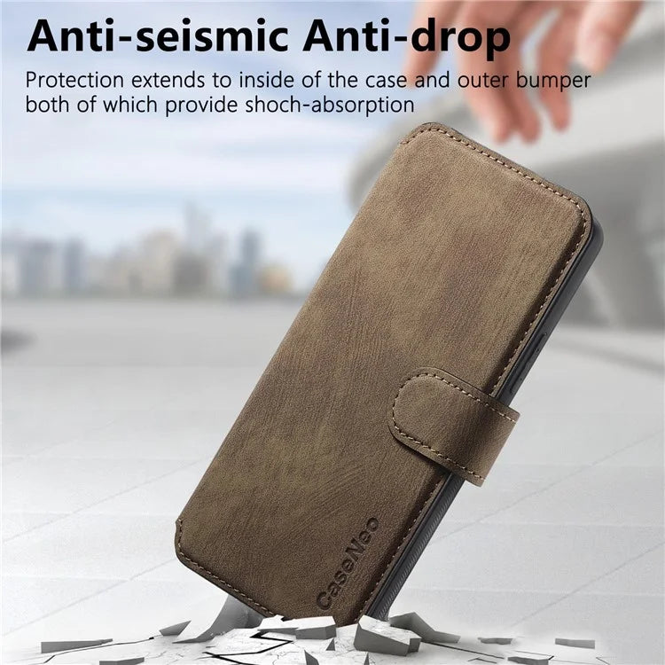 CASENEO MW-03 For Samsung Galaxy S23 Case Wallet Stand Detachable 2-in-1 Leather Phone Cover