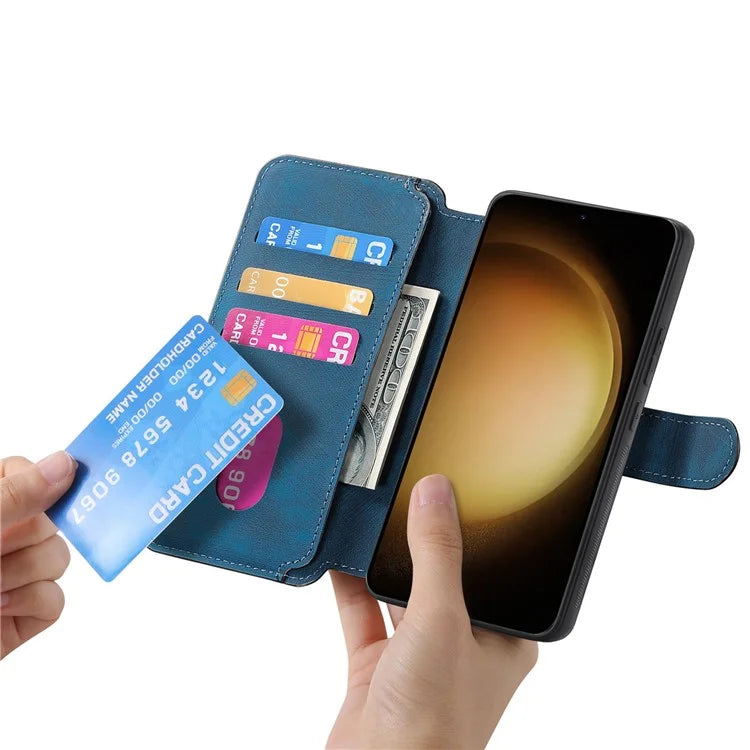 CASENEO MW-03 For Samsung Galaxy S23 Case Wallet Stand Detachable 2-in-1 Leather Phone Cover