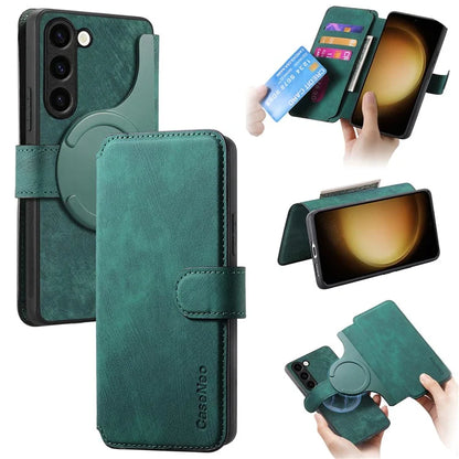 CASENEO MW-03 For Samsung Galaxy S23 Case Wallet Stand Detachable 2-in-1 Leather Phone Cover