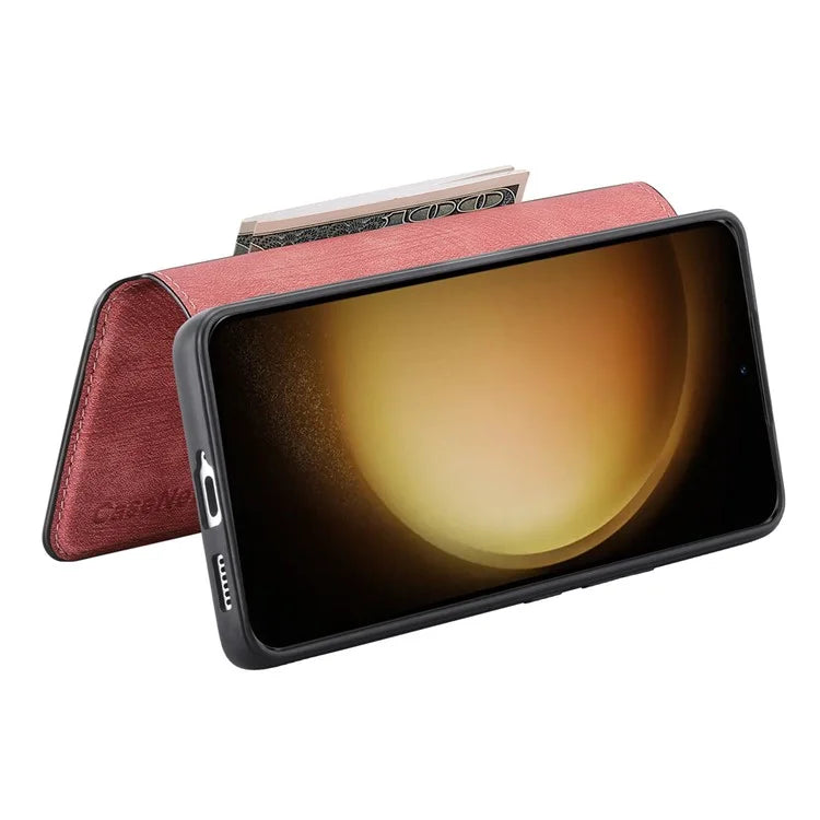 CASENEO MW-03 For Samsung Galaxy S23 Case Wallet Stand Detachable 2-in-1 Leather Phone Cover