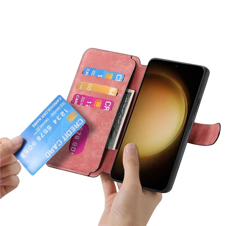 CASENEO MW-03 For Samsung Galaxy S23 Case Wallet Stand Detachable 2-in-1 Leather Phone Cover