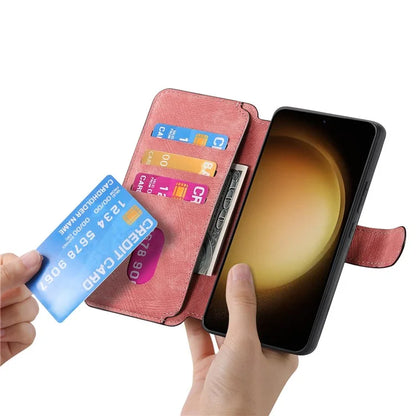 CASENEO MW-03 For Samsung Galaxy S23 Case Wallet Stand Detachable 2-in-1 Leather Phone Cover