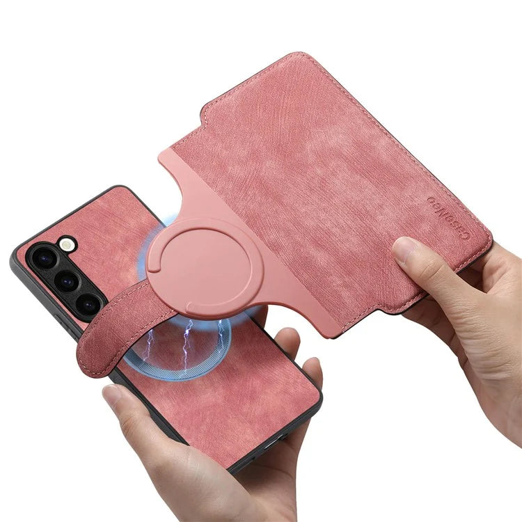 CASENEO MW-03 For Samsung Galaxy S23 Case Wallet Stand Detachable 2-in-1 Leather Phone Cover