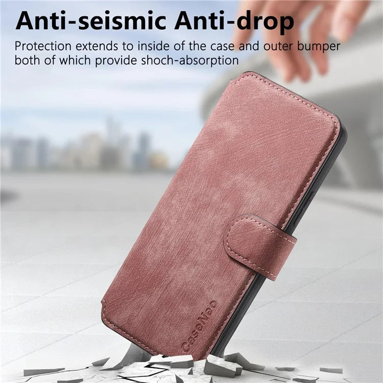 CASENEO MW-03 For Samsung Galaxy S23 Case Wallet Stand Detachable 2-in-1 Leather Phone Cover