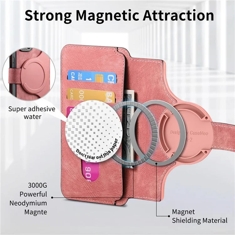 CASENEO MW-03 For Samsung Galaxy S23 Case Wallet Stand Detachable 2-in-1 Leather Phone Cover
