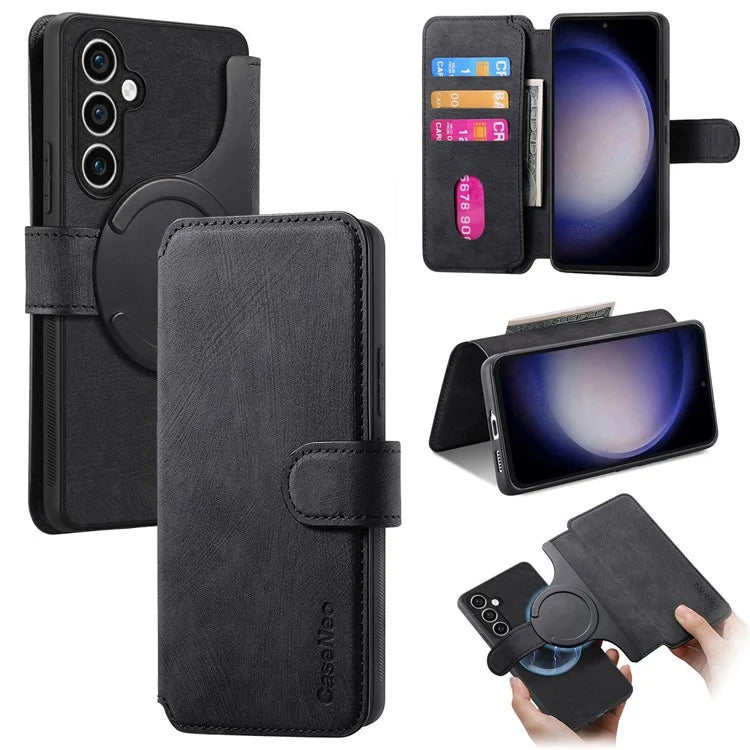 CASENEO MW-03 For Samsung Galaxy S23 FE Case Wallet Stand Detachable 2-in-1 Leather Phone Cover