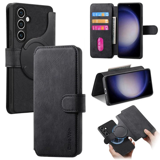 CASENEO MW-03 For Samsung Galaxy S23 FE Case Wallet Stand Detachable 2-in-1 Leather Phone Cover
