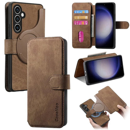 CASENEO MW-03 For Samsung Galaxy S23 FE Case Wallet Stand Detachable 2-in-1 Leather Phone Cover