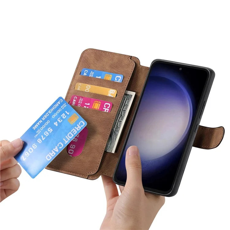 CASENEO MW-03 For Samsung Galaxy S23 FE Case Wallet Stand Detachable 2-in-1 Leather Phone Cover