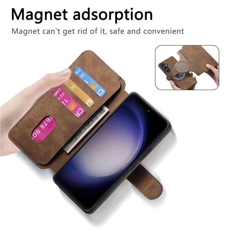 CASENEO MW-03 For Samsung Galaxy S23 FE Case Wallet Stand Detachable 2-in-1 Leather Phone Cover