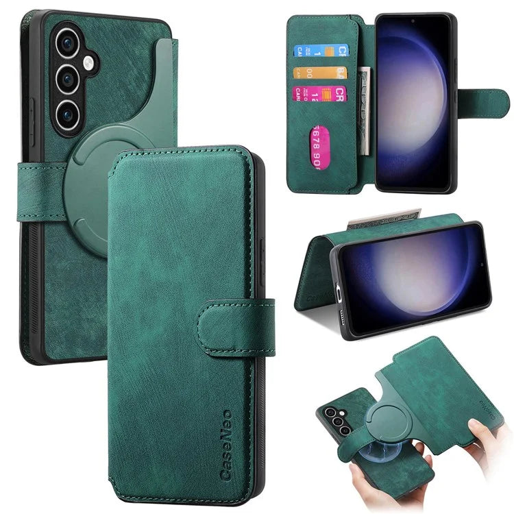 CASENEO MW-03 For Samsung Galaxy S23 FE Case Wallet Stand Detachable 2-in-1 Leather Phone Cover