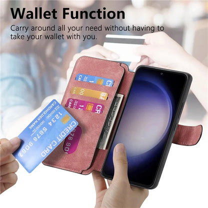 CASENEO MW-03 For Samsung Galaxy S23 FE Case Wallet Stand Detachable 2-in-1 Leather Phone Cover