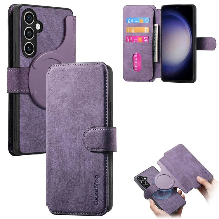 CASENEO MW-03 For Samsung Galaxy S23 FE Case Wallet Stand Detachable 2-in-1 Leather Phone Cover