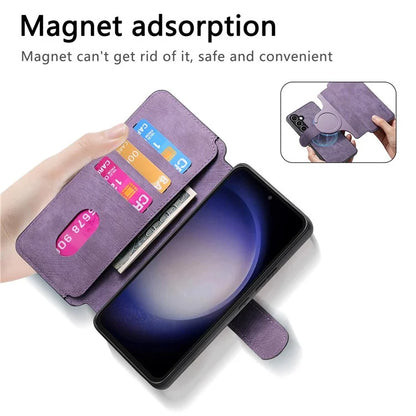 CASENEO MW-03 For Samsung Galaxy S23 FE Case Wallet Stand Detachable 2-in-1 Leather Phone Cover
