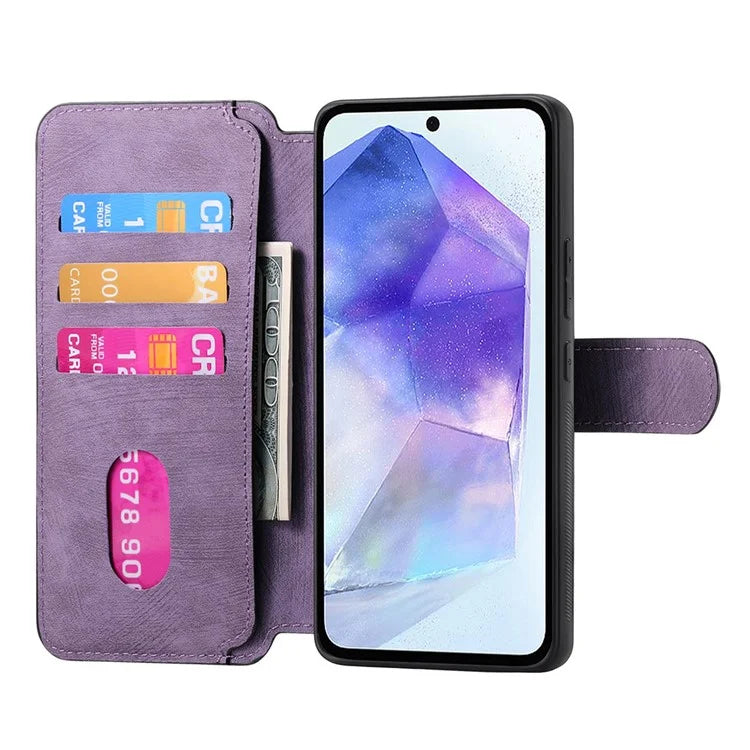 CASENEO MW-03 For Samsung Galaxy A55 5G Case Wallet Stand Detachable 2-in-1 Leather Phone Cover