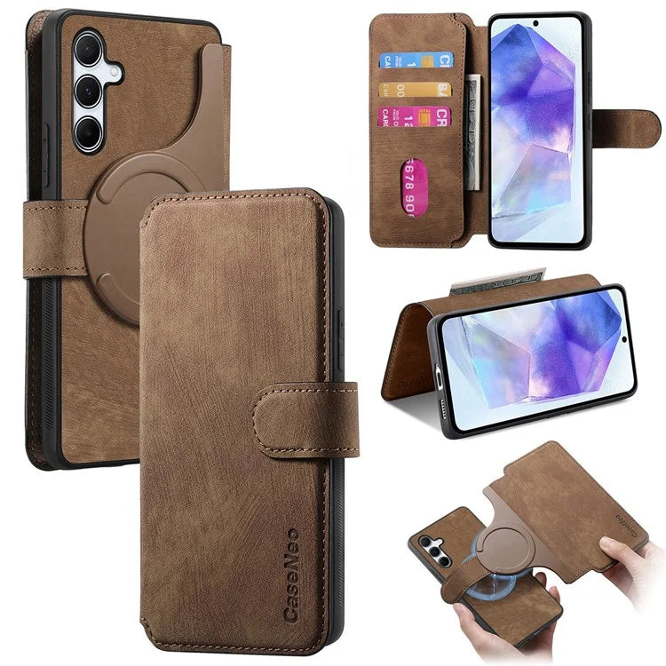 CASENEO MW-03 For Samsung Galaxy A35 5G Case Wallet Stand Detachable 2-in-1 Leather Phone Cover