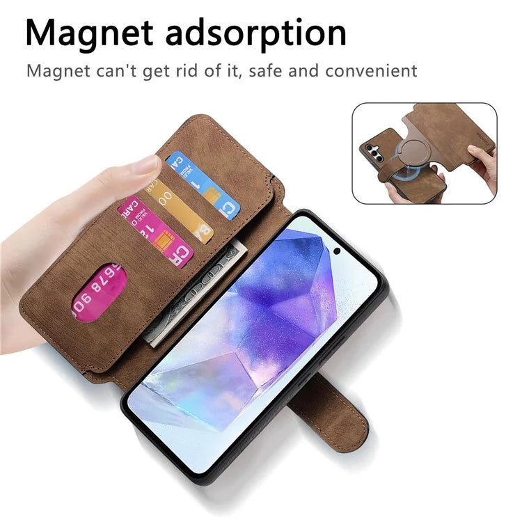 CASENEO MW-03 For Samsung Galaxy A35 5G Case Wallet Stand Detachable 2-in-1 Leather Phone Cover